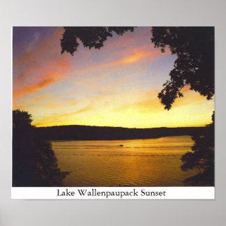 Poster Le coucher du soleil du lac Wallenpaupack