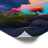 Poster Le coucher du soleil et la beauté du lac (Coin)