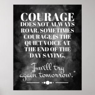 Poster Le courage ne rugit pas toujours