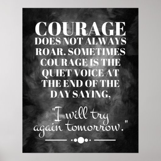 Poster Le courage ne rugit pas toujours (Devant)