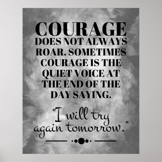 Poster Le courage ne rugit pas toujours (Devant)