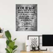 Poster Le courage ne rugit pas toujours (Bureau à domicile)