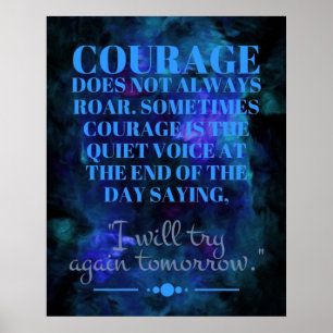 Poster Le courage ne rugit pas toujours