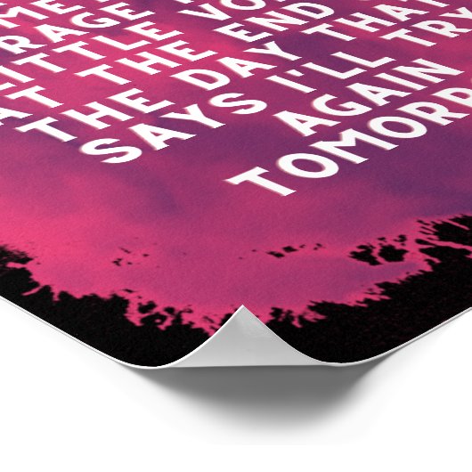 Poster Le courage n'est pas toujours noir et fuschia (Coin)