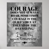 Poster Le Courage N'Est Pas Toujours Roar (Devant)