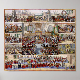 Poster Le couronnement du roi William III et de la reine