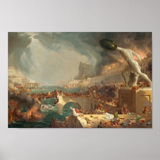 Poster Le cours de l'empire - Destruction (Cole 1836) (Devant)