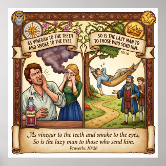 Poster Le coût élevé de la paresse - Proverbes 10:26