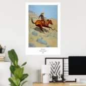 Poster Le Cowboy de Frederic Remington (1902) (Bureau à domicile)
