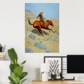 Poster Le Cowboy de Frederic Remington (1902) (Bureau à domicile)
