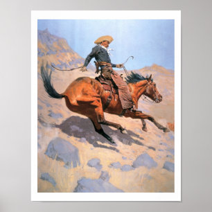 Poster Le Cowboy (huile sur toile)