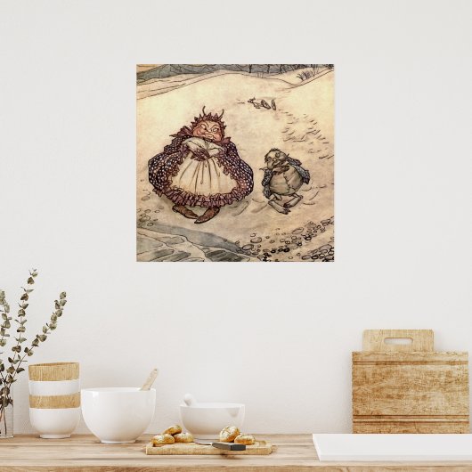 Poster "Le crabe et sa mère" par Arthur Rackham (Cuisine)