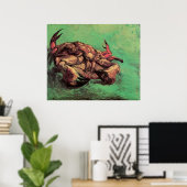 Poster Le crabe sur son dos par Vincent van Gogh (Bureau à domicile)