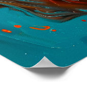 Poster Le crâne drôle crie à cause du temps chaud (Coin)