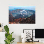 Poster Le cratère de Rinjani (Bureau à domicile)