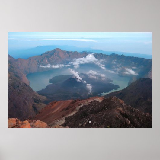 Poster Le cratère de Rinjani (Devant)