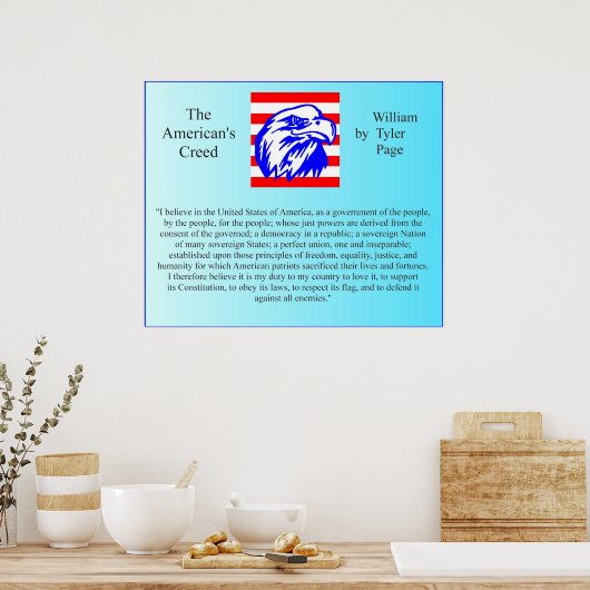 Poster Le credo américain (Cuisine)