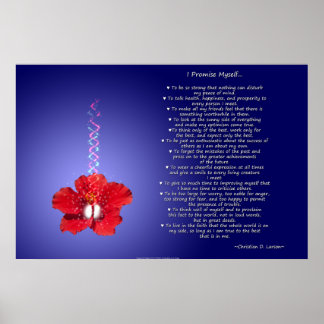Poster Le credo de l'optimiste : Hibiscus inspirant