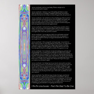 Poster Le Credo de Unschooler