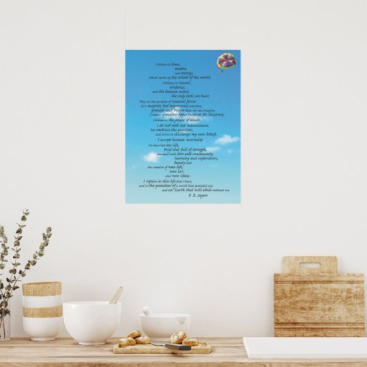 Poster Le credo des athées (Cuisine)