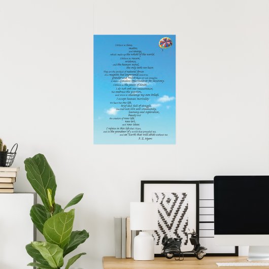 Poster Le credo des athées (Bureau à domicile)