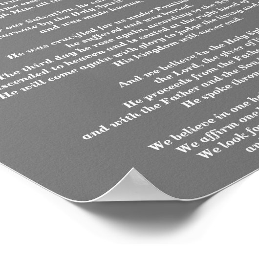 Poster Le Credo Nicene (Coin)