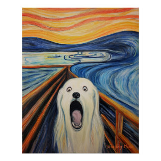 Poster Le Cri - Chien des Pyrénées 002 - Munch de la Pall
