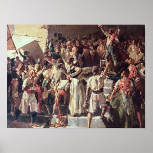 Poster Le cri de la déclaration de Palleter était allum