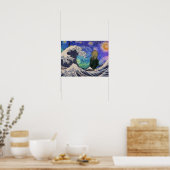 Poster Le cri de la Grande Vague Starry Night (Cuisine)