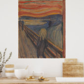 Poster Le cri de l'horreur par Edvard Munch 1893 (Cuisine)