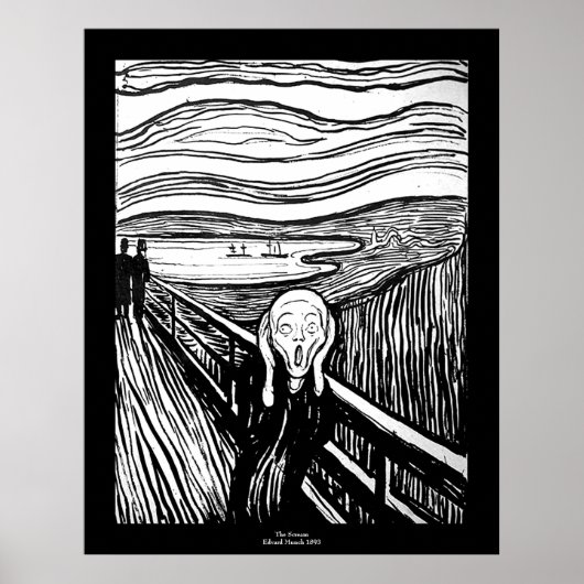 Poster Le cri d'Edvard Munch (Devant)