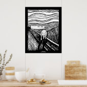 Poster Le cri d'Edvard Munch (Cuisine)