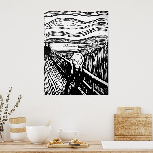 Poster Le cri d'Edvard Munch (Cuisine)