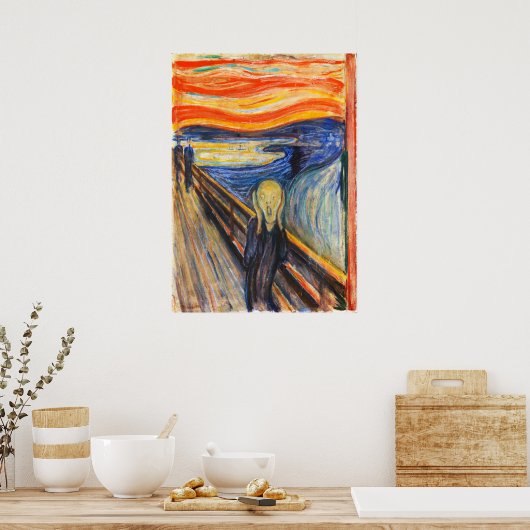 Poster Le cri d'Edvard Munch (Cuisine)