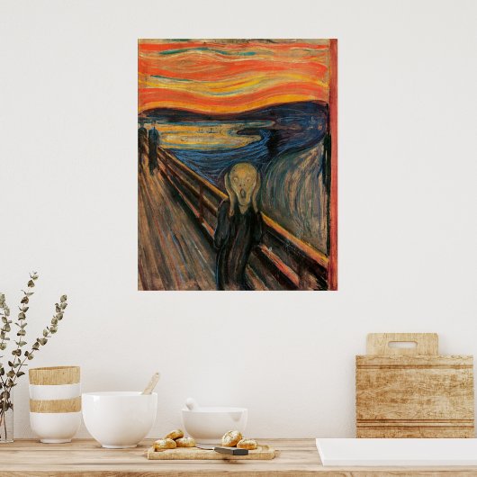Poster Le cri d'Edvard Munch (Cuisine)