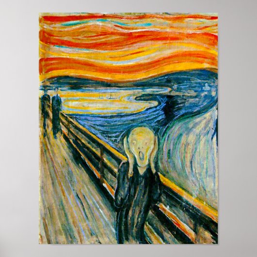 Poster Le cri d'Edvard Munch (Devant)
