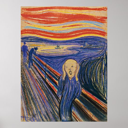 Poster Le cri d'Edvard Munch (Devant)