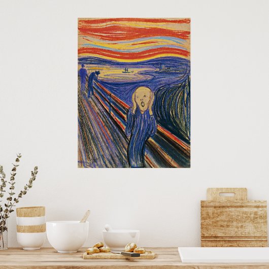 Poster Le cri d'Edvard Munch (Cuisine)