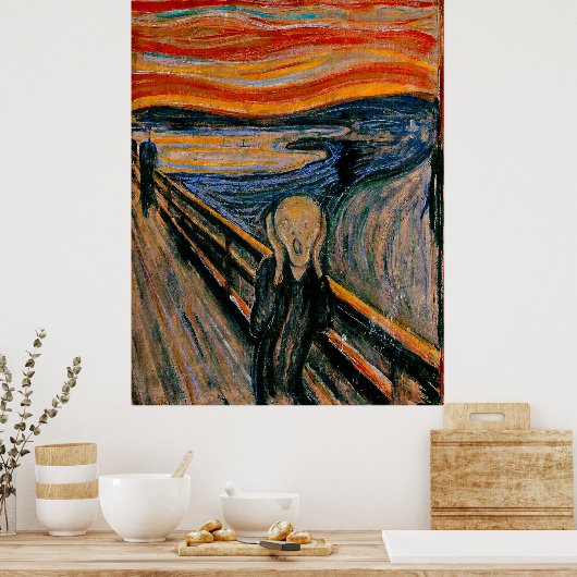 Poster Le cri d'Edvard Munch (Cuisine)