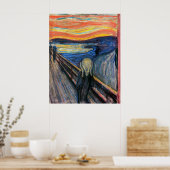 Poster Le cri d'Edvard Munch (Cuisine)