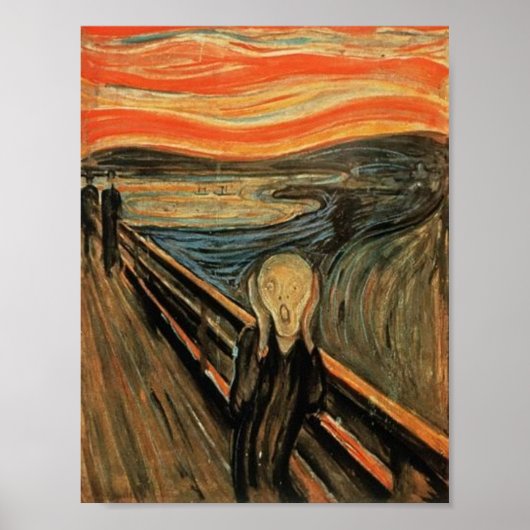 Poster Le cri Edvard Munch (Devant)