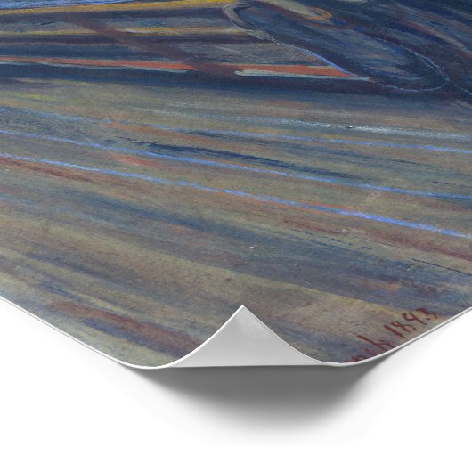 Poster Le cri, Edvard Munch (Coin)