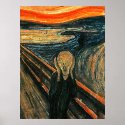 Poster Le Cri Munch Art Moderne Abstrait (Devant)