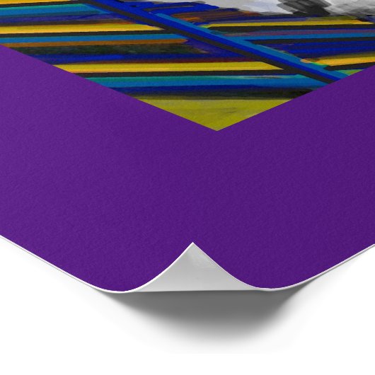 Poster Le Cri, Parodie De Chat, Faux Enveloppé Canvas Imp (Coin)