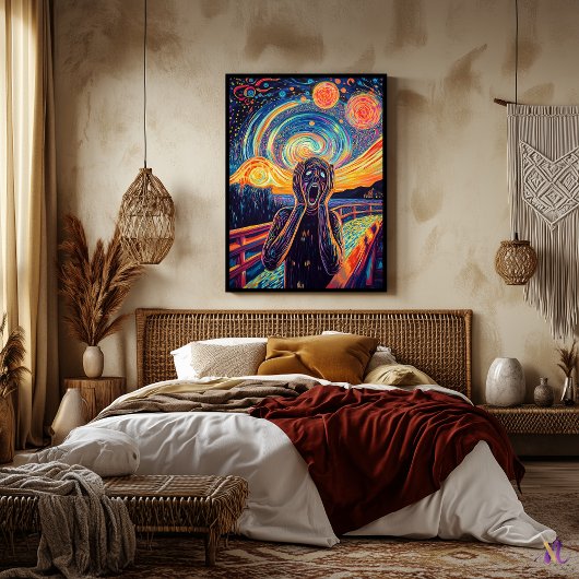 Poster Le cri Synthwave Cyberpunk Art