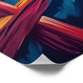 Poster Le cri Synthwave Cyberpunk Art (Coin)