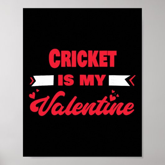Poster Le cricket est mon valentin Saint-Valentin drôle d (Devant)