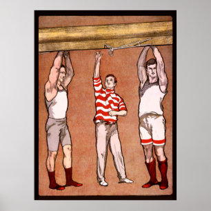 Poster Le cru de Cox d'aviron folâtre la rangée de bateau