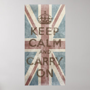 Poster Le cru gardent le calme et continuent