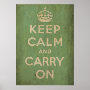 Poster Le cru gardent le calme et continuent